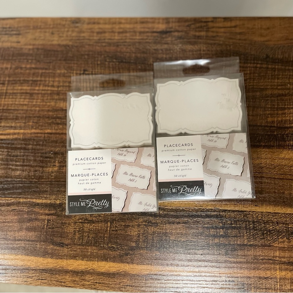 {Style Me Pretty} 2-pack of blank elegant placecards